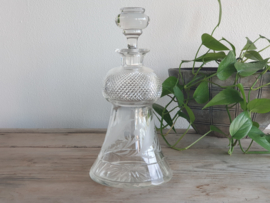 Glas Vintage robuuste Karaf geslepen glas (1)