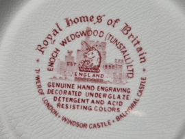 Engels rood Enoch Wedgwood  Royal Homes Of Britain Gebaksbordje 13 cm