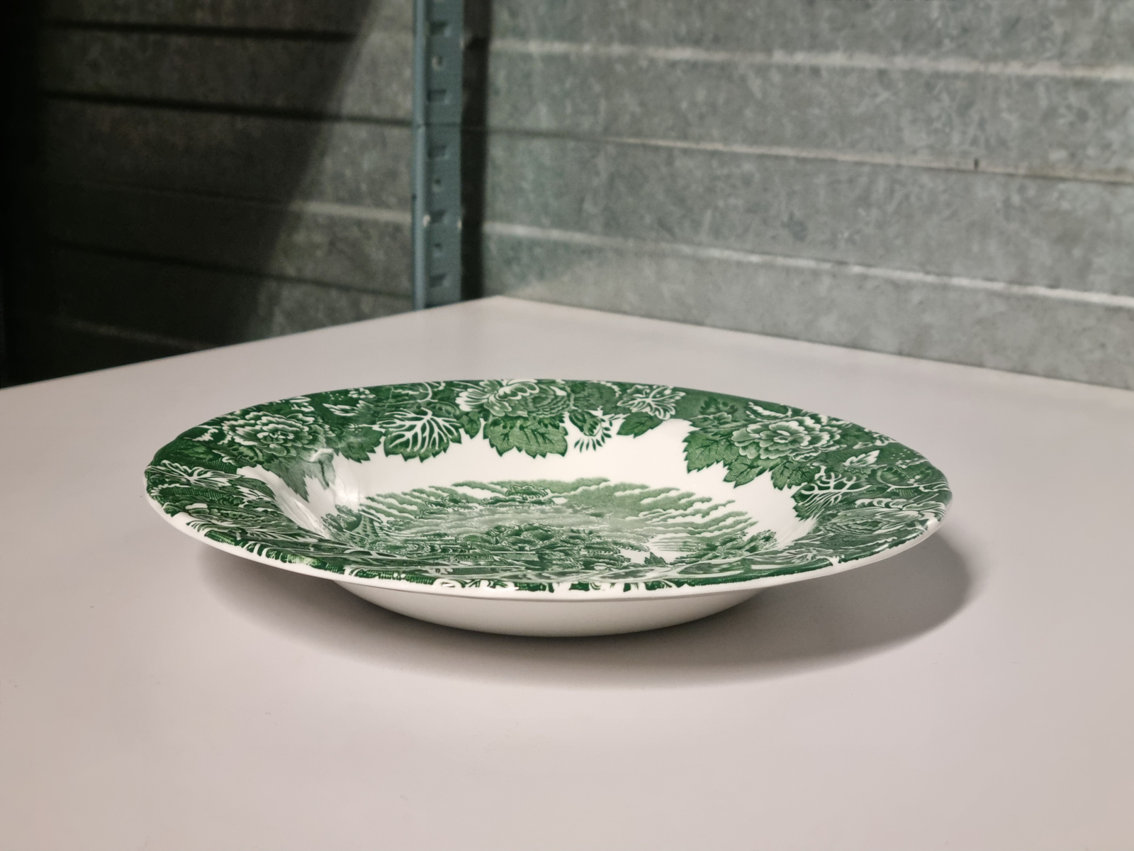 Engels groen Wood & Sons Woods Ware Diep curry pasta bord 23 cm