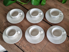 Claire Wilson’s Set 6x Espresso Kop en Schotel Nieuw