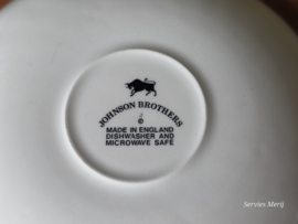 Engels blauw Johnson Bros Indies kop en schotel (kleiner model)