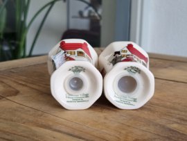 Engels Mason's Christmas Village 1983 Kerstservies Peper- en Zoutstel