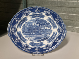 Engels blauw Grindley Country Inns ovale schaal 31,5 cm
