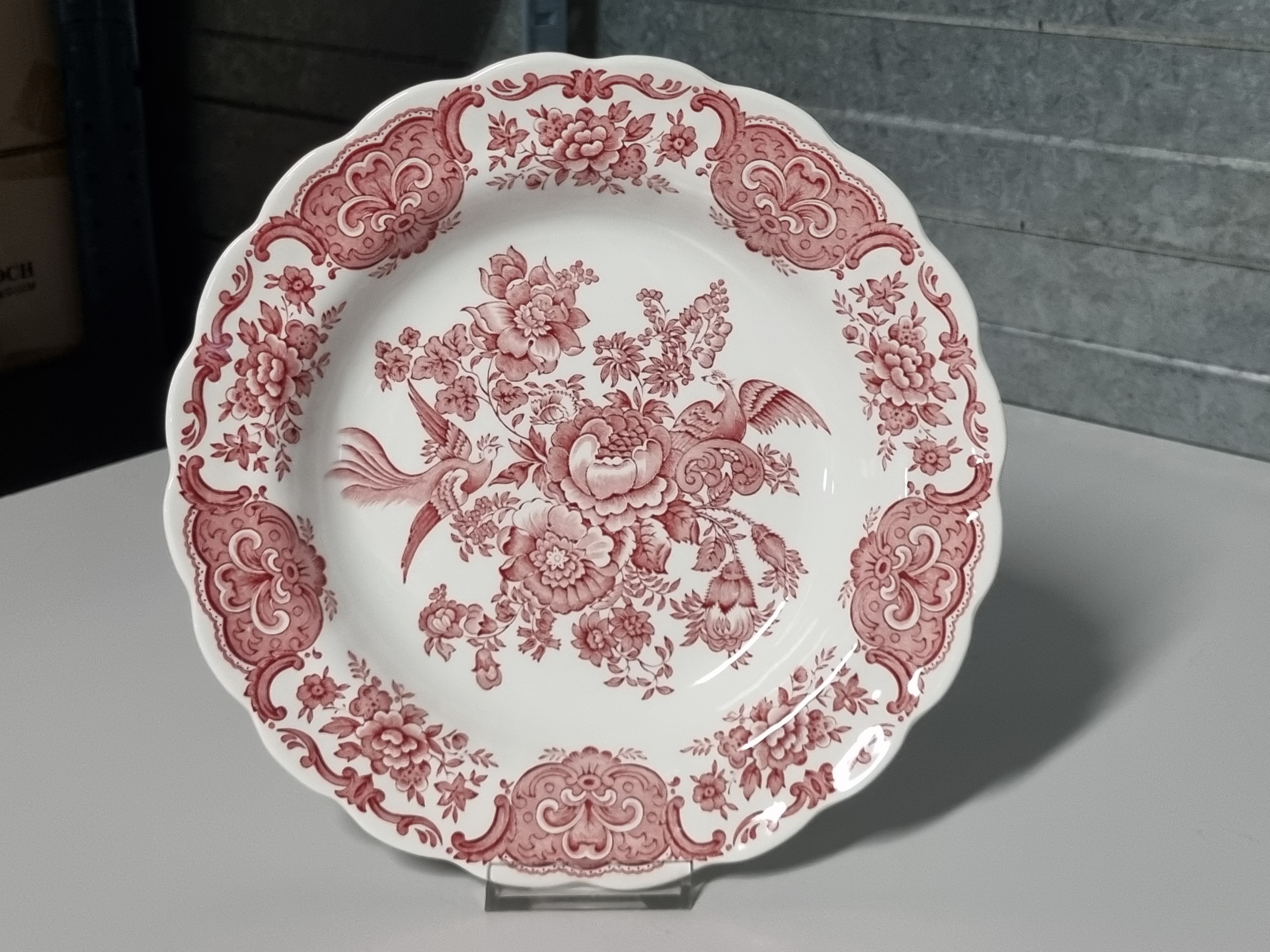 Engels rood Ridgway Windsor diep pasta curry bord 24,5 cm