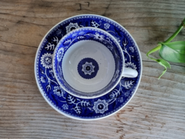 Tea Drinker blauw Societe Ceramique Thee Kop en schotel 9 cm