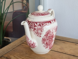 Regout Castillo Old England rood Koffieservies Theeservies 4-pers.