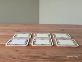 Wedgwood Carlton set 6x onderzetter in doos
