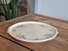 Societe Ceramique rond Dienblaadje met een bloemetje 27,5 cm