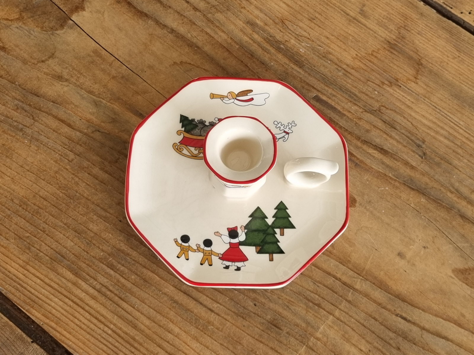Engels Mason's Christmas Village 1983 Kerstservies Blaker 13,5 cm