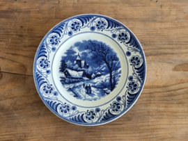 Landschap Blauw Societe Ceramique ontbijtbord 21,5 cm (kerk)