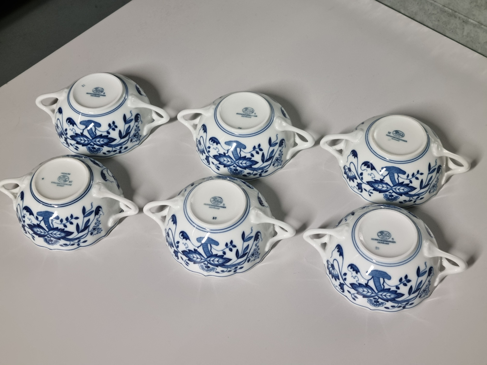 Zwiebelmuster Hutschenreuther set 6x Soepkom met schotel