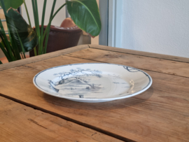 Petrus Regout Marines donkerblauw plat dinerbord 23,5 cm (rond model, ster)