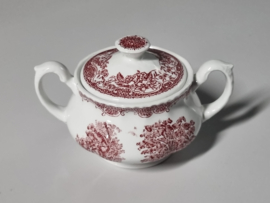 Engels rood Olde England Royal Tudorware Staffordshire Suikerpot