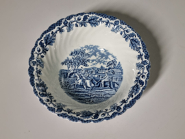 Engels blauw  Myott's Country Life ronde Serveerschaal | Pastakom | Saladekom 21,5 cm