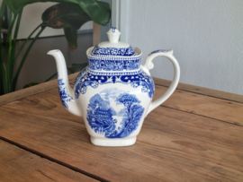 Regout Castillo Old England blauw Koffiepot 1,2 liter