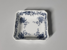 Verkocht = Villeroy en Boch Valeria blauw vierkante schaal 15 cm