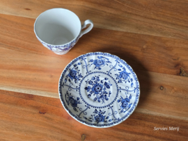 Engels blauw Johnson Bros Indies kop en schotel (kleiner model)