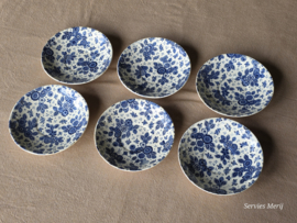 Beatrix Societe Ceramique set 6x Koffie Kop en schotel met bloemkooloortje en relief schotel