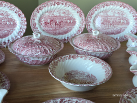 Engels rood Jachtservies Myott's Country Life Eetservies 24 persoons