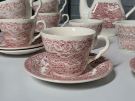 Engels rood English Ironstone Tableware EIT koffieservies theeservies 10 personen (wagen)