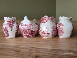 Engels rood Set 4x mix & match kannetje