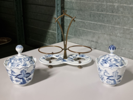 Zwiebelmuster Huttensteinach Houder met twee voorraadpotten