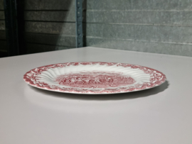 Engels rood Jachtservies Myott's Country Life Plat Dinerbord 26,5 cm