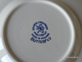 Societe Ceramique Butterflij model Art-Deco set 6x Gebaksbordje