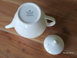 Wedgwood Windsor Theepot 1 liter (dekselknop groen randje)