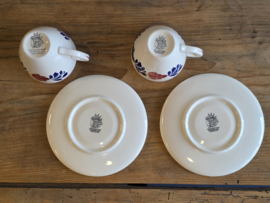 Boerenbont Boch set 2x Kop en schotel Audrey (nieuwste Boch)