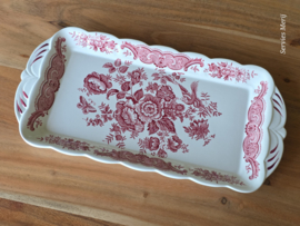 Engels Ridgway Windsor rood rechthoekige schaal 33,5 cm