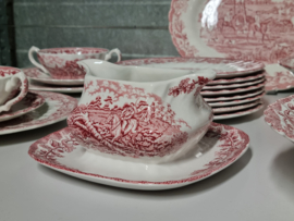 Engels rood Jachtservies Myott's Country Life Eetservies 8-pers