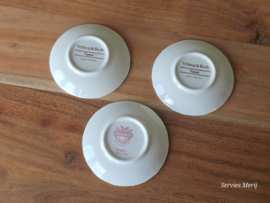 Villeroy en Boch Fasan rood set 3x Theezakjeslegger 7,5 cm