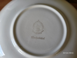 Boerenbont Regout Royal Sphinx set 2x robuuste chocoladekop met schotel 9,5 cm