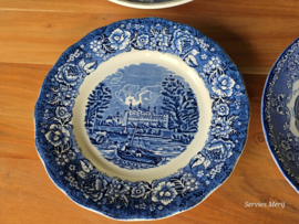 Engels blauw Mix & Match Set 6x dinerbord 25 - 25,5 cm
