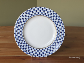 Lomonosov blauw Cobalt plat dinerbord 24 cm