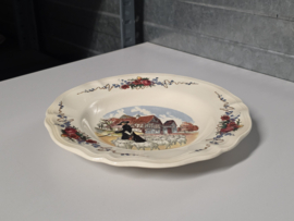 Frans Sarreguemines Obernai diep bord 23 cm (schapen)