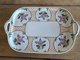 Societe Ceramique Schrijfnamendecor Baarn Dienblad van Aardewerk