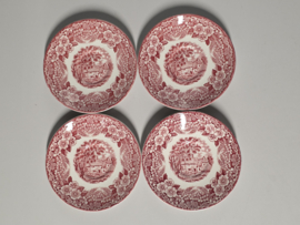 Engels rood Broadhurst The Constable Series set 4x kop en schotel