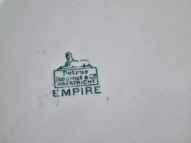 Petrus Regout decor Empire groen Serveerbord rond 34,5 cm