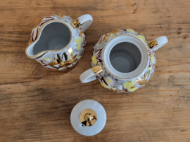 Lomonosov Theeservies Golden Daisy geel goud 6 personen