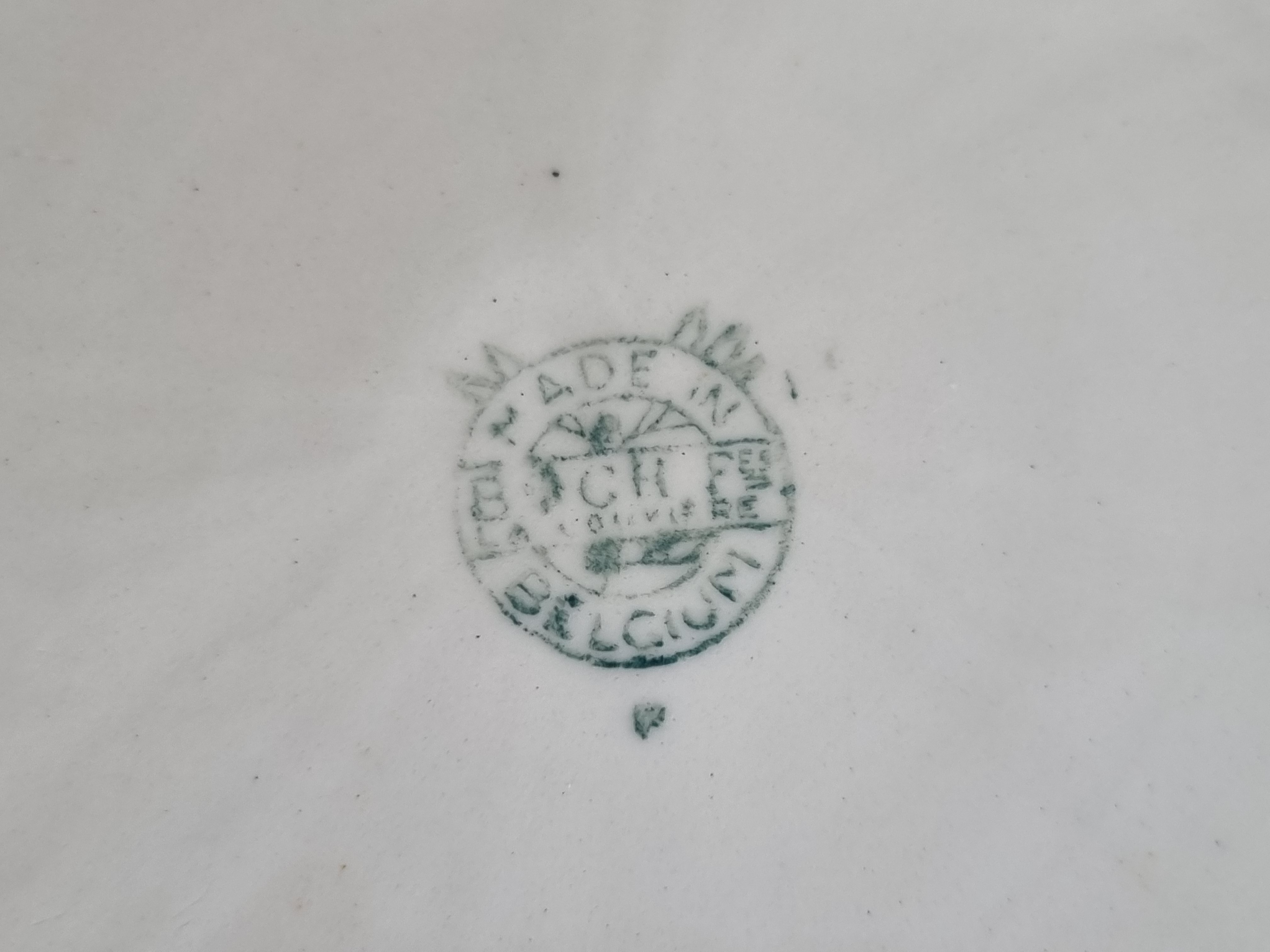 Boch Belgium Malines landschap zwart diep plat dinerbord 23 cm