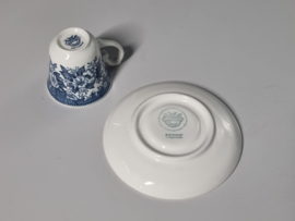 Villeroy en Boch Balmoral petrol set 8x Espresso Kop en Schotel