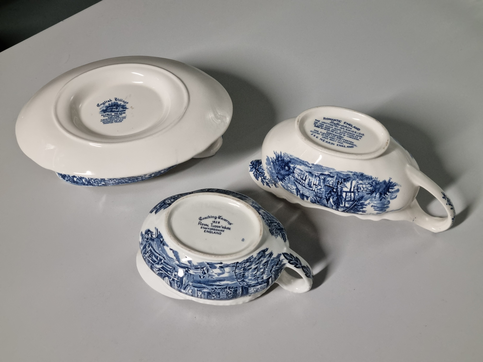 Engels blauw Set 3x mix & match sauskommen