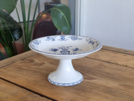 Potiche blauw Societe Ceramique Tazza op hoge voet