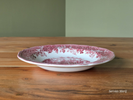 Engels rood Meakin Merrie England diep bord 23 cm