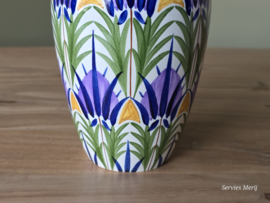 Societe Ceramique schrijfnamendecor Nunspeet bloemenvaas 18,5 cm