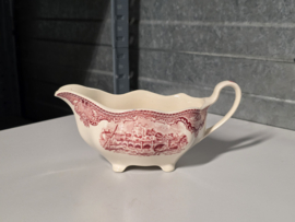 Engels rood  Johnson Bros Old Britain Castles sauskom met oor