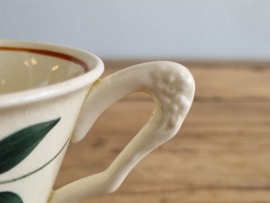 Boerenbont 418 Societe Ceramique Set 3x Koffie Kop bloemkooloortje + Schotel