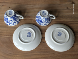 Beatrix Societe Ceramique set 2x Thee Kop en schotel van het Witoor servies 9,5 cm